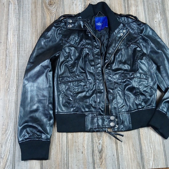 Black Faux Leather Moto Jacket - Picture 2 of 16